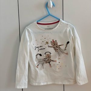 Marks & Spencer girl’s white top with cute leopard graphic and tutu dress
